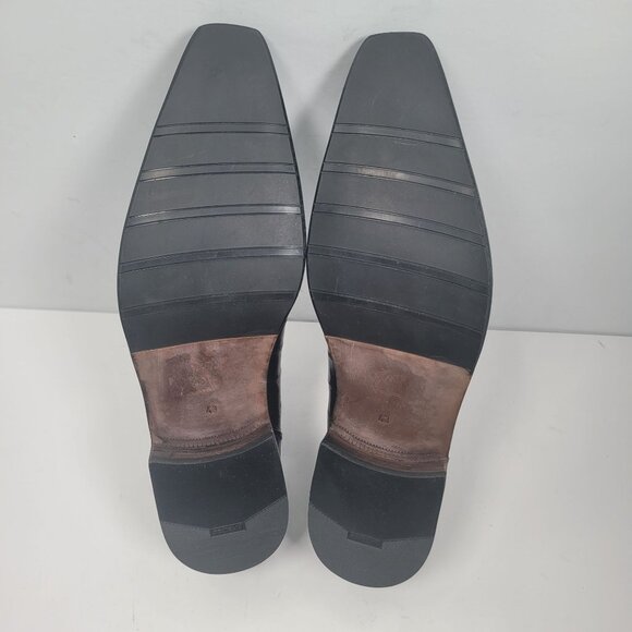 Dino Bigioni Men's Black Leather Loafers 22547 US Size 10 EU 43 Made in Italy - Picture 7 of 9